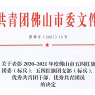 喜報|我司團員冼笑雯榮獲佛山市“優秀共青團員”榮譽稱號！